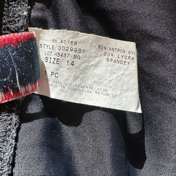 JAMAICA BAY Black SWIM SKIRT Size 14 80% Nylon 20% Lycra - Picture 8 of 9